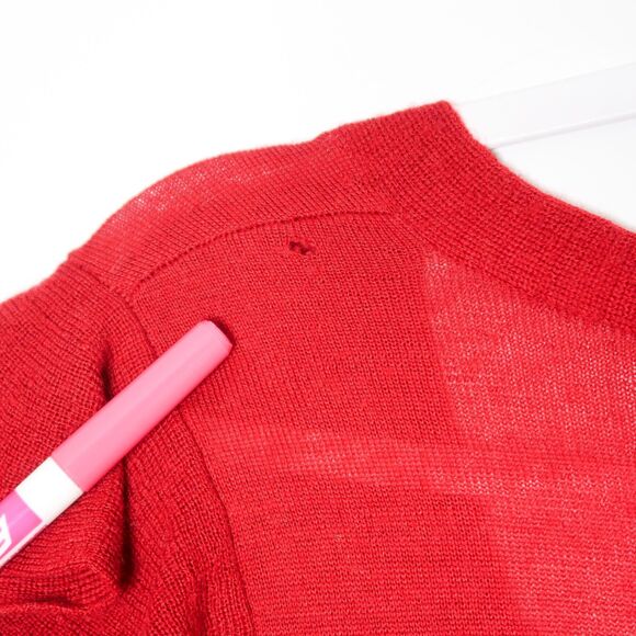 Anthropologie Moth Womens Sweater Size Small Red Wool Blend Long Sleeve - Picture 5 of 11